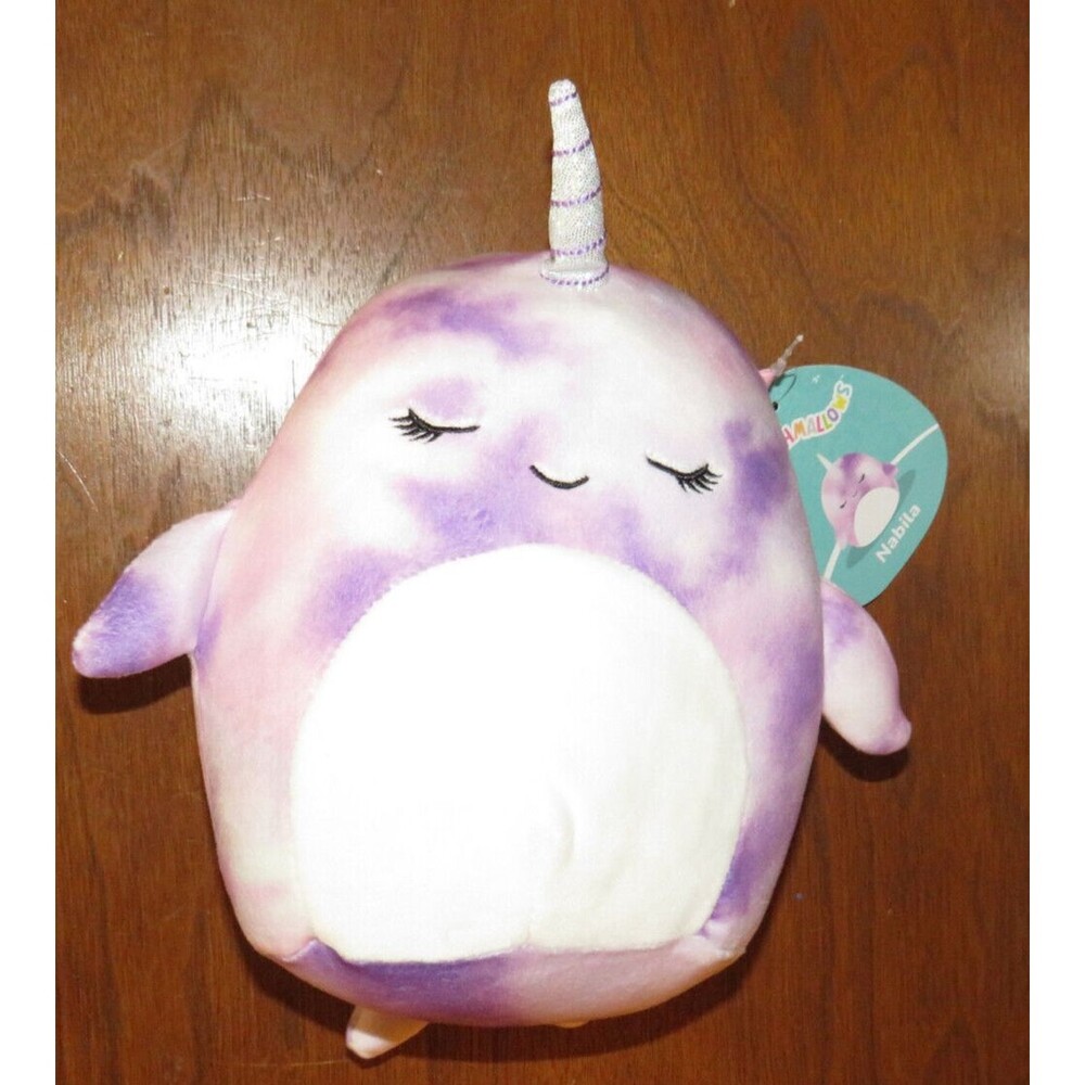 Squishmallows Official Kellytoy 8" Nabila Narwhal Sea Life Squad NWT